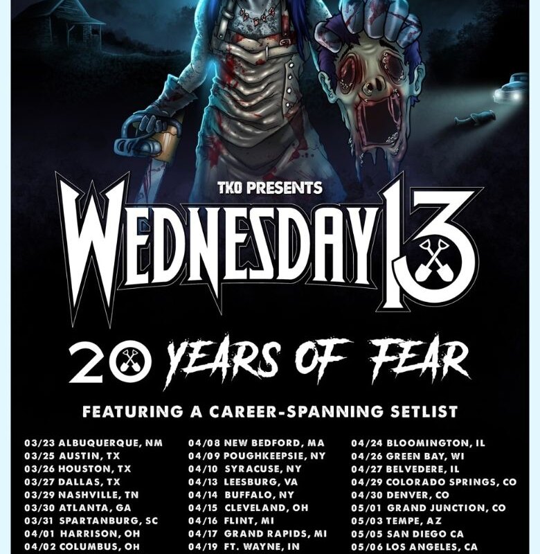 Wednesday 13 Signs Worldwide Contract with Napalm Records + Announces 2022 U.S. Headline Tour.....!!!
