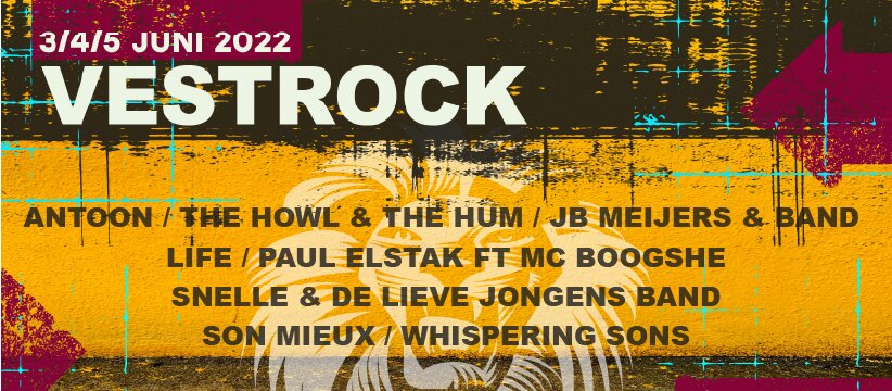 Nieuwe namen Vestrock 2022 o.a. Antoon, Snelle, Son Mieux en Whispering Sons