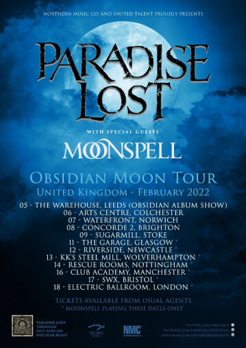 Moonspell To Kick Off UK Tour With Paradise Lost This Weekend!