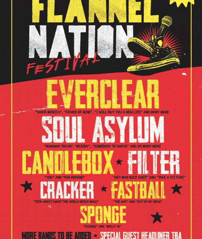 Announcing The Inaugural 'Flannel Nation Festival: A 90's Celebration'; Saturday, August 13th @ Port of Los Angeles, Feat. Everclear, Soul Asylum, Candlebox, Filter, Cracker & More