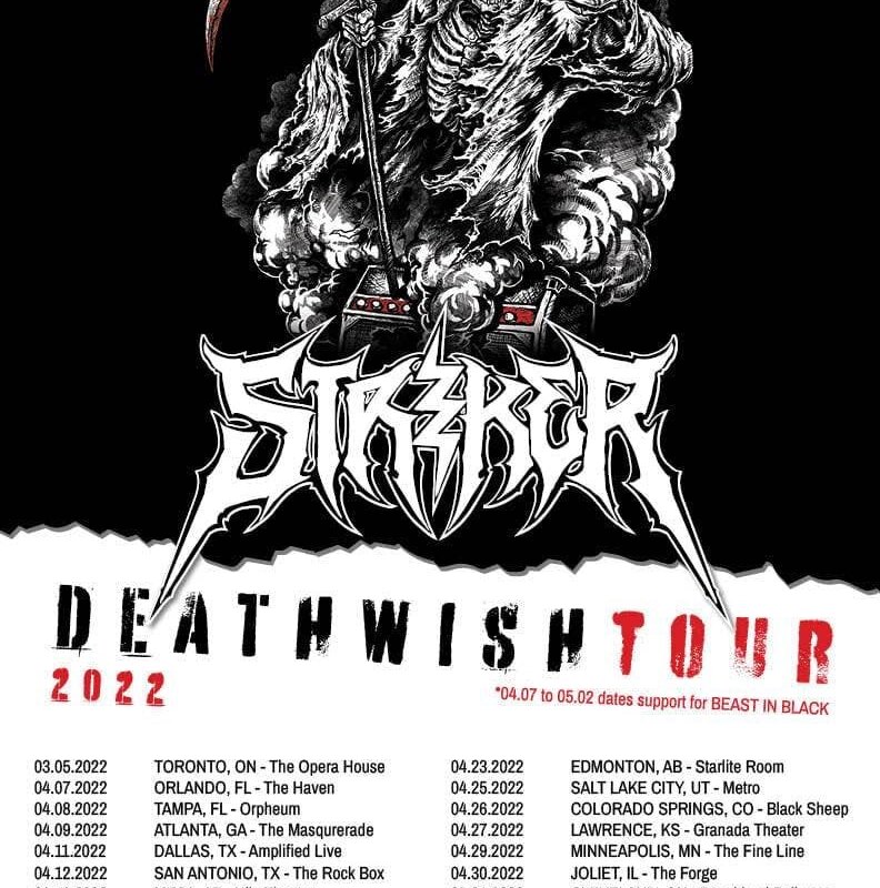 Striker  Add More Tour Dates + New Music Video "Strange Love" w/ New Guitarist John Simon Fallon (The Order of Chaos)