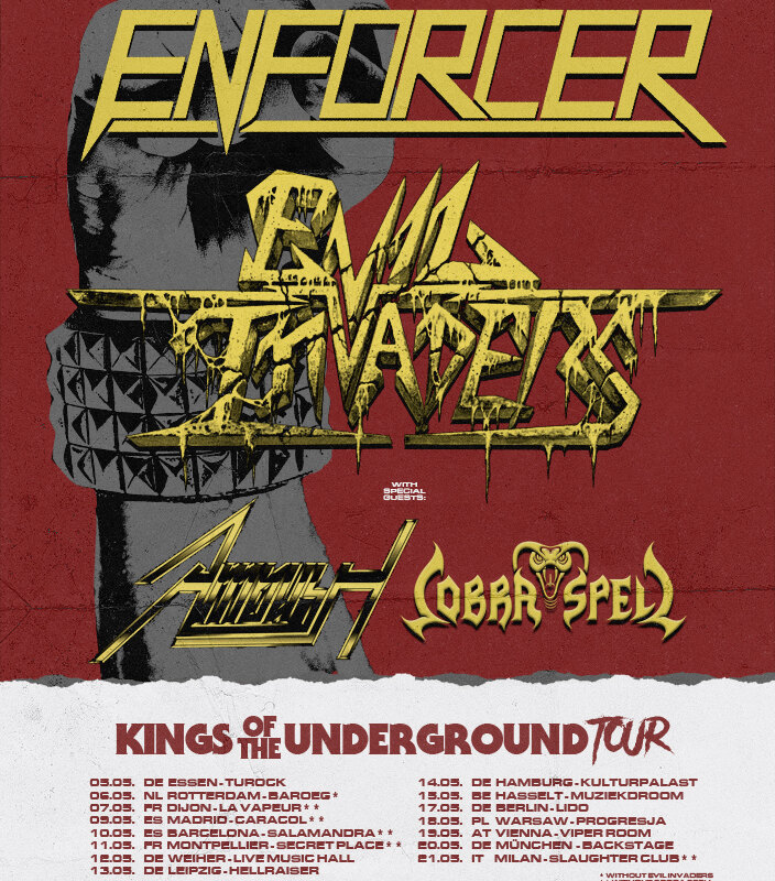 Enforcer announces new co-headliner and special guest for the Kings of the Underground Tour 2022!