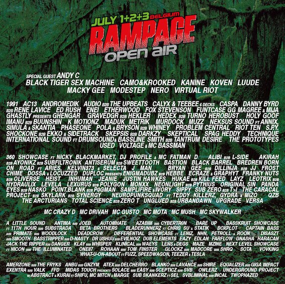 Rampage Open Air tovert Kristalpark Lommel opnieuw om tot drum-‘n-bass- & dubstep-Walhalla