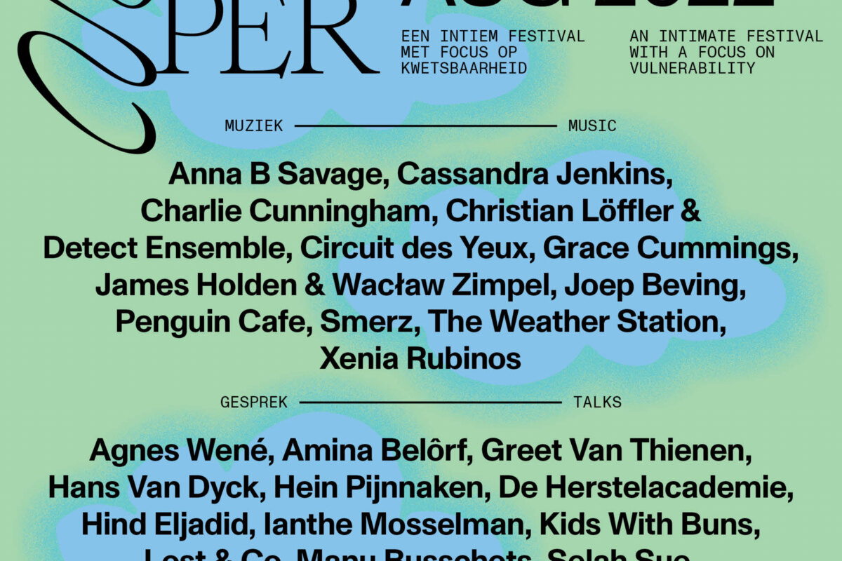 Whisper, een intiem festival met focus op kwetsbaarheid, op 27 en 28 augustus in Rivierenhof Antwerpen