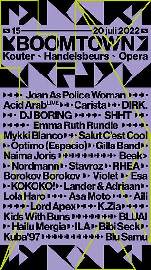 Boomtown 2022: Affiche compleet!