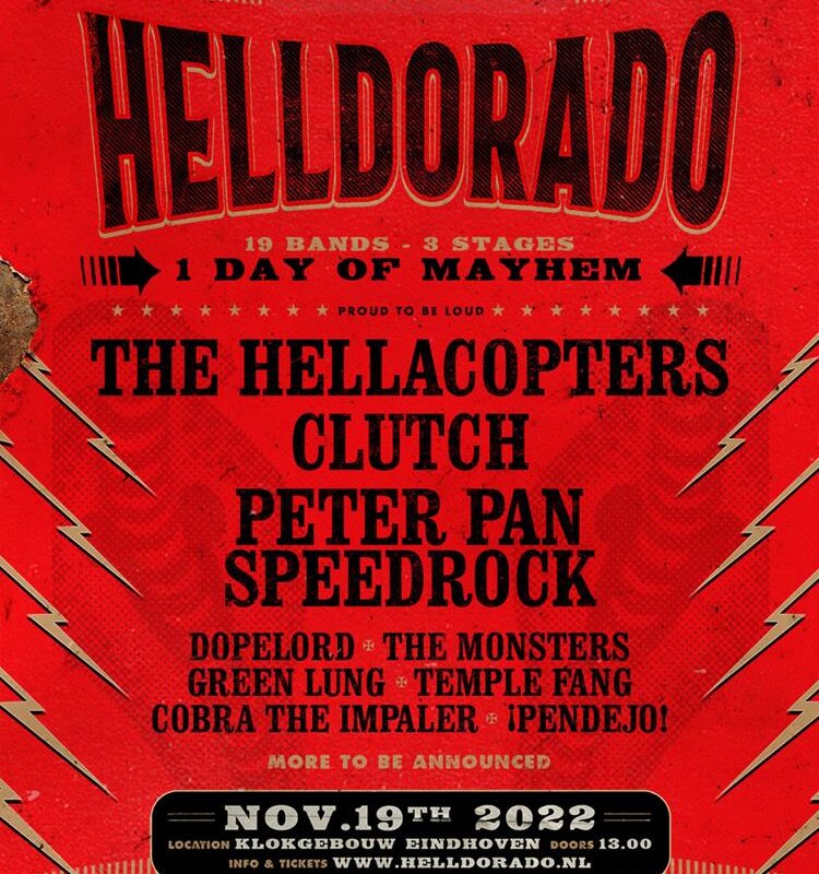Eerste 9 namen 3e editie Helldorado o.a. The Hellacopters, Clutch, PPSR, The Monsters e.a.