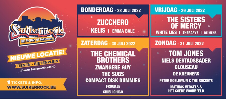 Suikerrock 2022: Programma volledig!