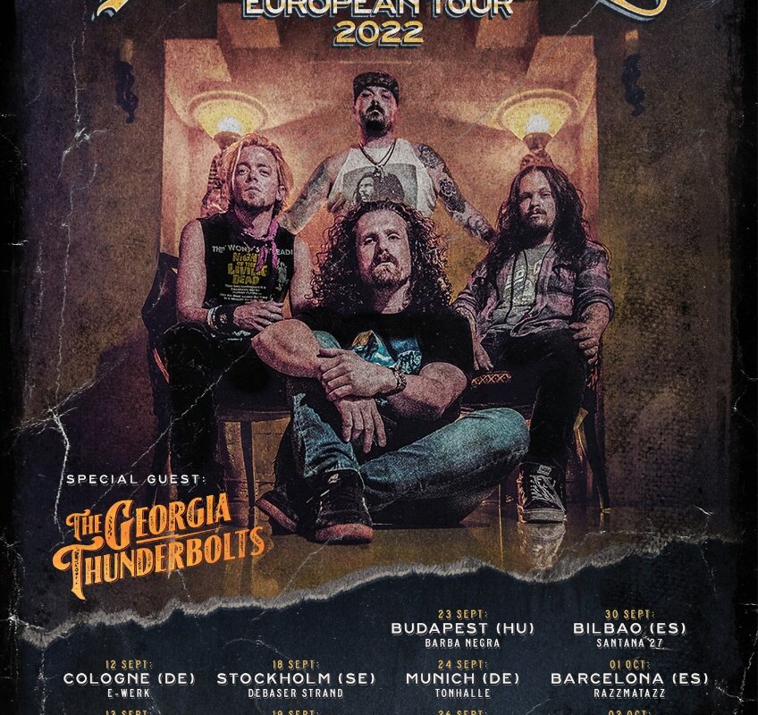 Black Stone Cherry's Europese tour start in september