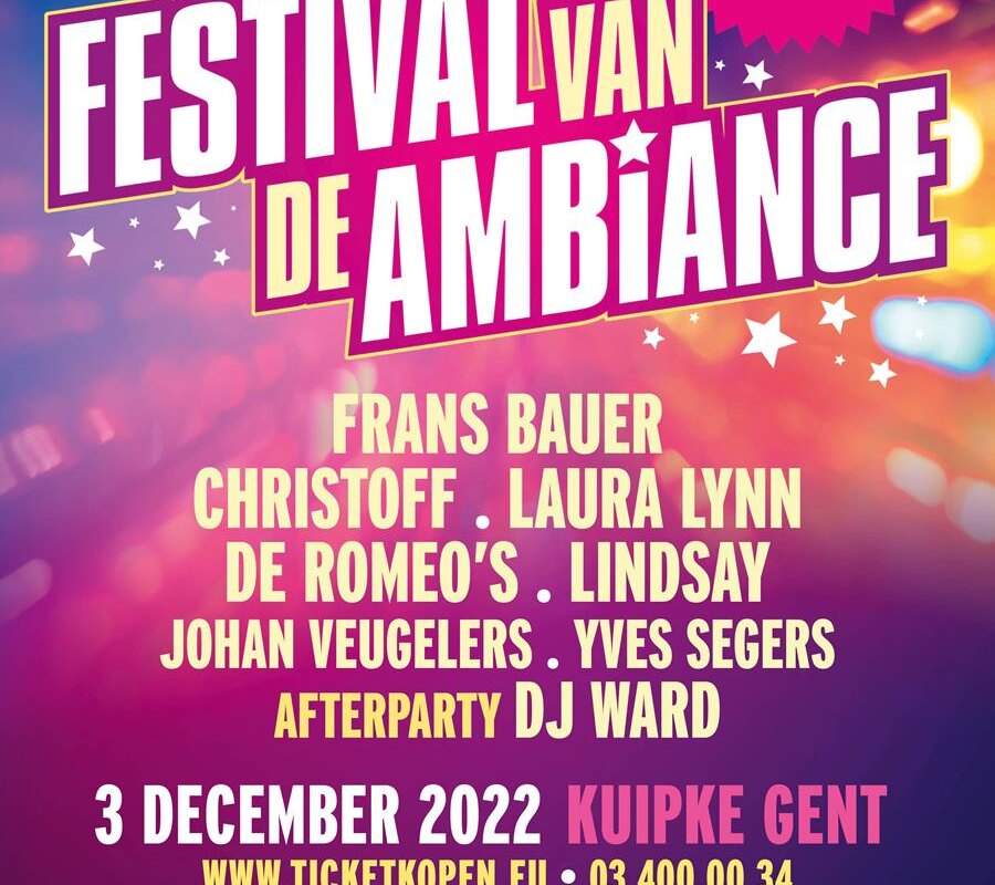 10de ‘Festival van de Ambiance’ pakt uit met ‘Ambiance All-Stars’ in ‘t Kuipke