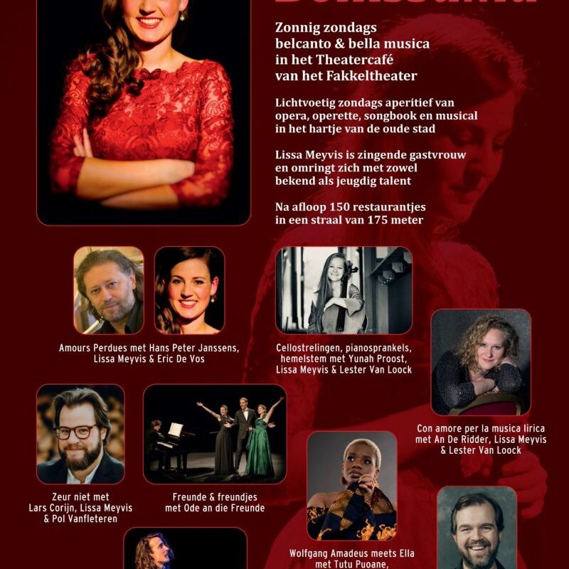 Lissa Meyvis start het nieuwe licht-klassieke seizoen van Bellissama op 9 oktober met Hans Peter Janssens in het Fakkeltheater