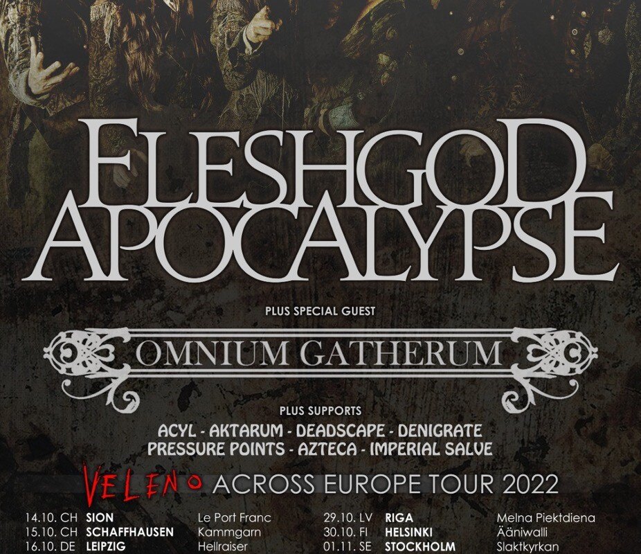 Fleshgod Apocalypse - Veleno Across Europe Tour 2022 kicks off on October 14th