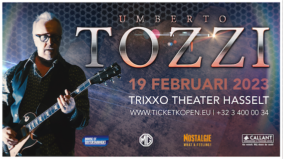 Umberto Tozzi viert meer dan 45 jaar carrière op 19 februari 2023 in Trixxo Theater Hasselt