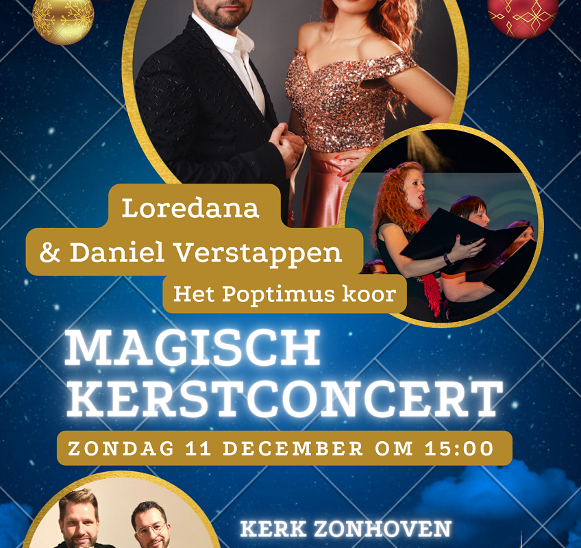 Interview met Dimitri Vantomme, samen met Loredana en Daniel Verstappen op kerstconcert in Zonhoven