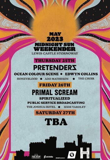 Midnight Sun Weekender — Brand New Festival Announces Line Up Inc. The Pretenders + Primal Scream