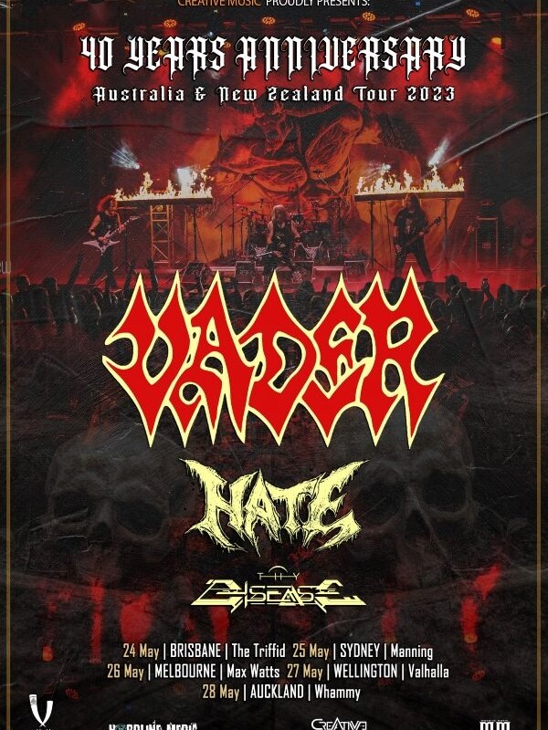Vader Confirm May 2023 Australian + New Zealand Tour Dates + Announce Tour in Asia w/ HATE + THY DISEASE