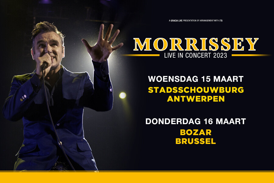Morrissey komt op 15 & 16 maart eindelijk terug naar België! 