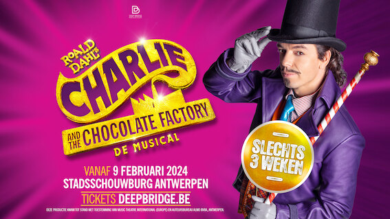 'Charlie and the Chocolate Factory' komt terug naar Antwerpen in februari 2024