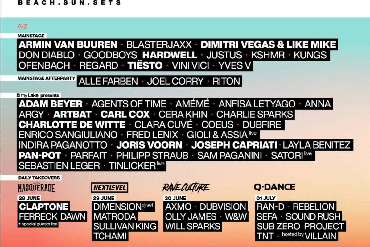 Charlotte de Witte, Tiësto en Carl Cox en 40 andere nieuwe namen voor Balaton Sound