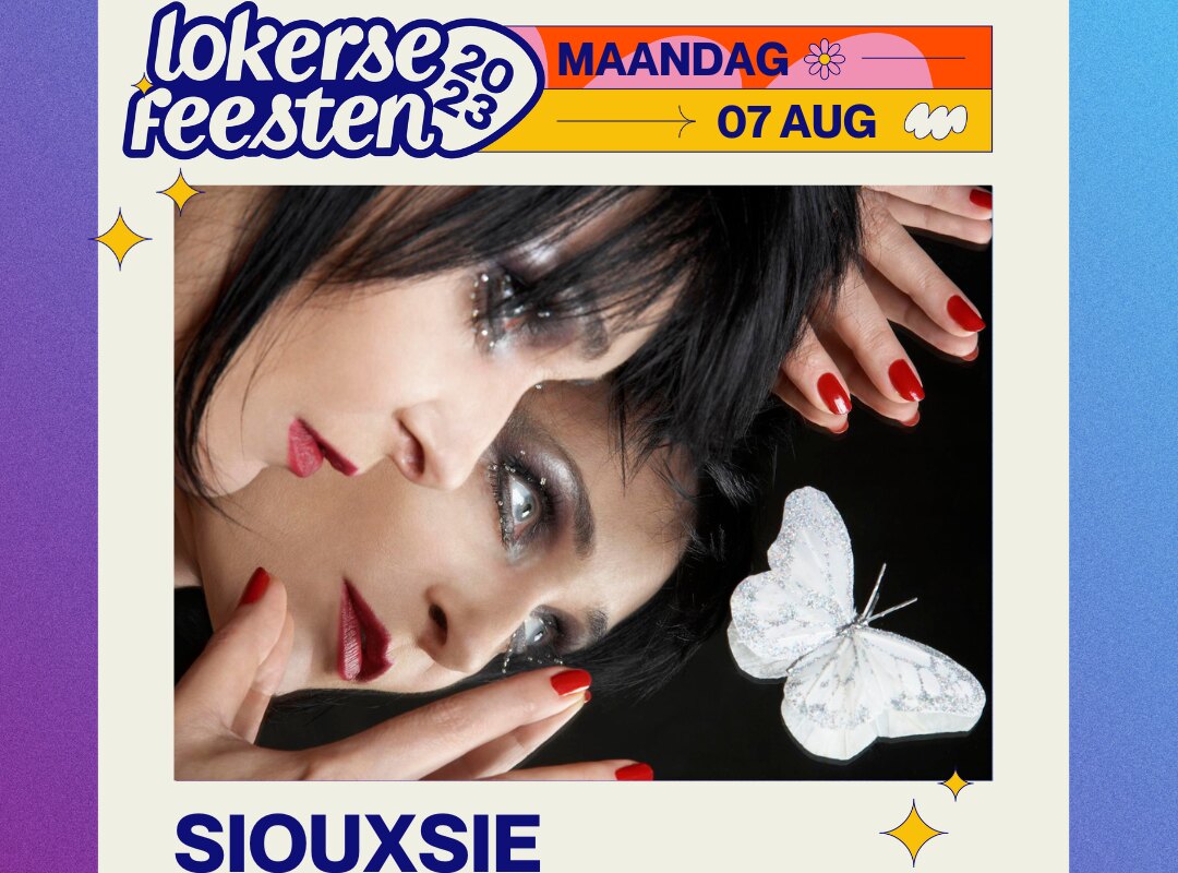 Siouxsie speelt op maandag 7 augustus op de Lokerse Feesten
