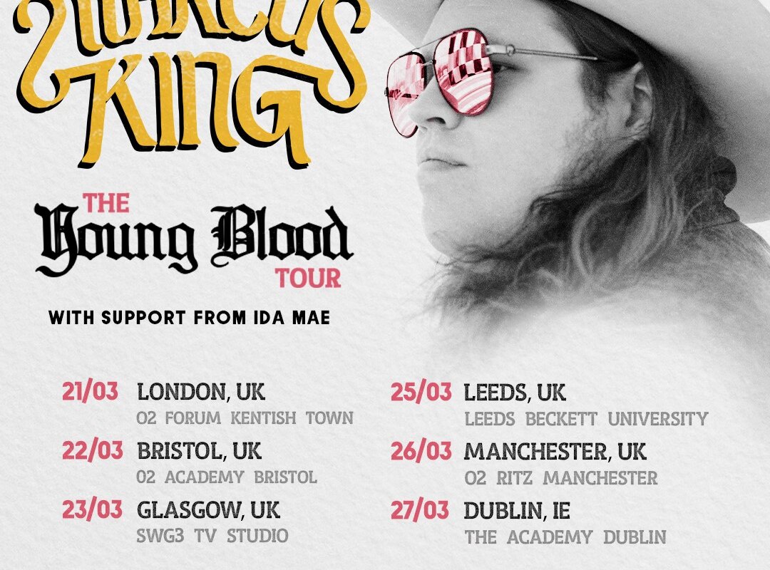 Marcus King UK Headline Tour starts 21st March