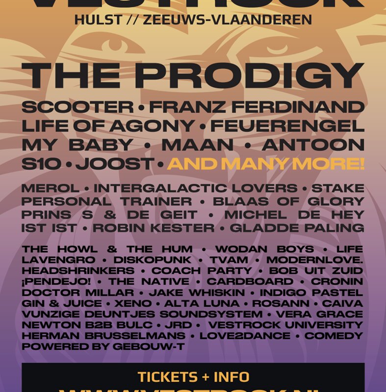 VESTROCK compleet met toevoeging van o.a. Maan, Gladde Paling, The Native, Michel De Hey, Herman Brusselmans e.v.a.