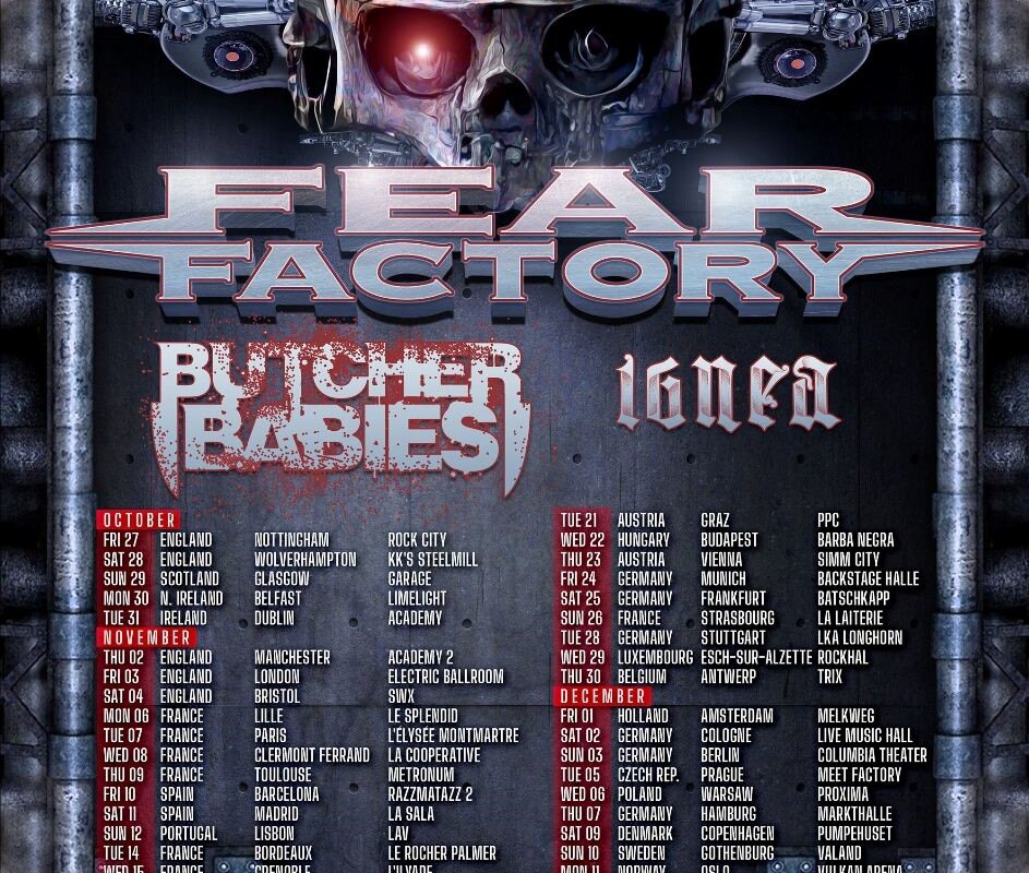 Fear Factory Announce EU/UK Tour Dates