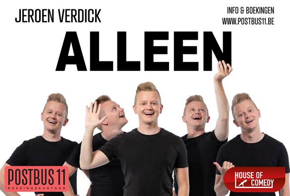 Wegens succes verlengd: Jeroen Verdick dit najaar opnieuw ALLEEN op het podium