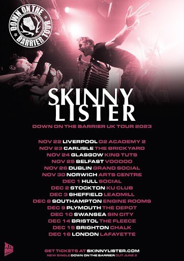 Skinny Lister Preach The Gospel Of Gig-Going On: "Down On The Barrier" || + Announce UK & Ireland Tour