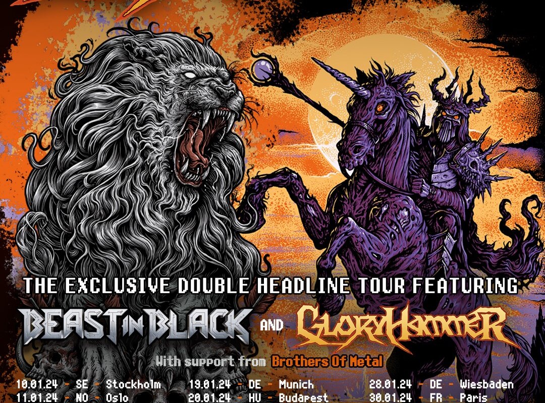 Beast In Black Announce "Glory And The Beast– Double Headline Tour 2024"