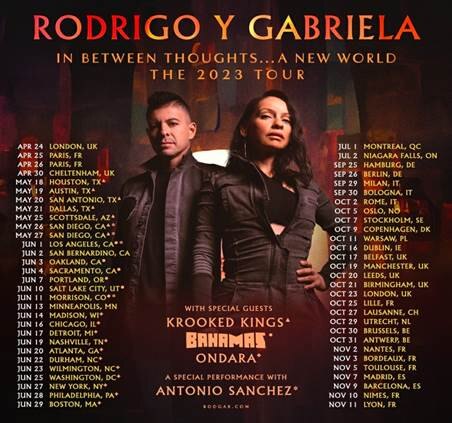 Rodrigo Y Gabriela: nieuwe single "In Between Thoughts... A New World" 