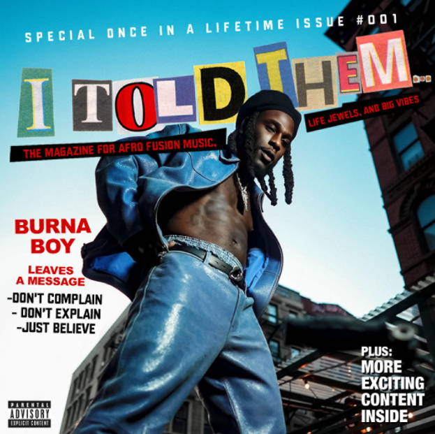 Burna Boy kondigt zevende album 'I Told Them...' aan