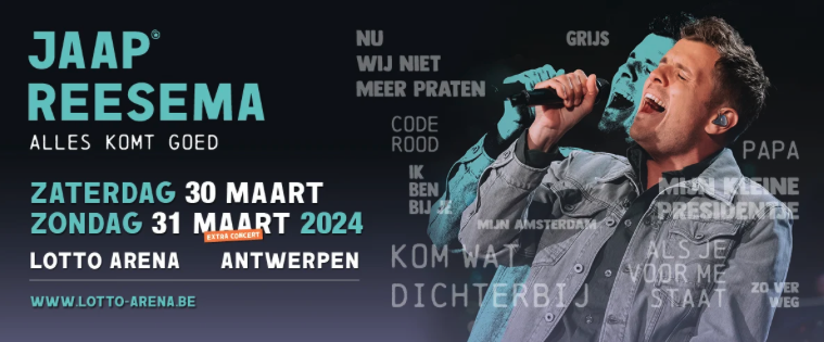 Wegens grote vraag naar tickets: Jaap Reesema kondigt tweede show aan in Lotto Arena