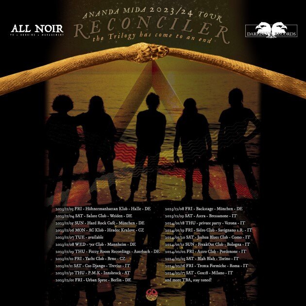 Psych Rock Collective Ananda Mida Announces "Reconciler Tour 2023/2024"!
