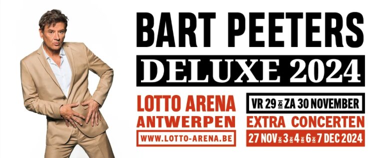 Bart Peeters voegt nog eens 2 extra data toe in Lotto Arena