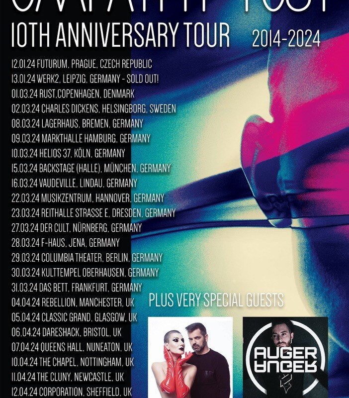 Empathy Test: 10th Anniversary Tour 2014-2024 |  European tour announced by UK electronic pop act