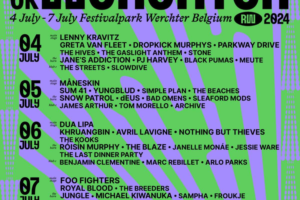 20 nieuwe namen voor Rock Werchter 2024