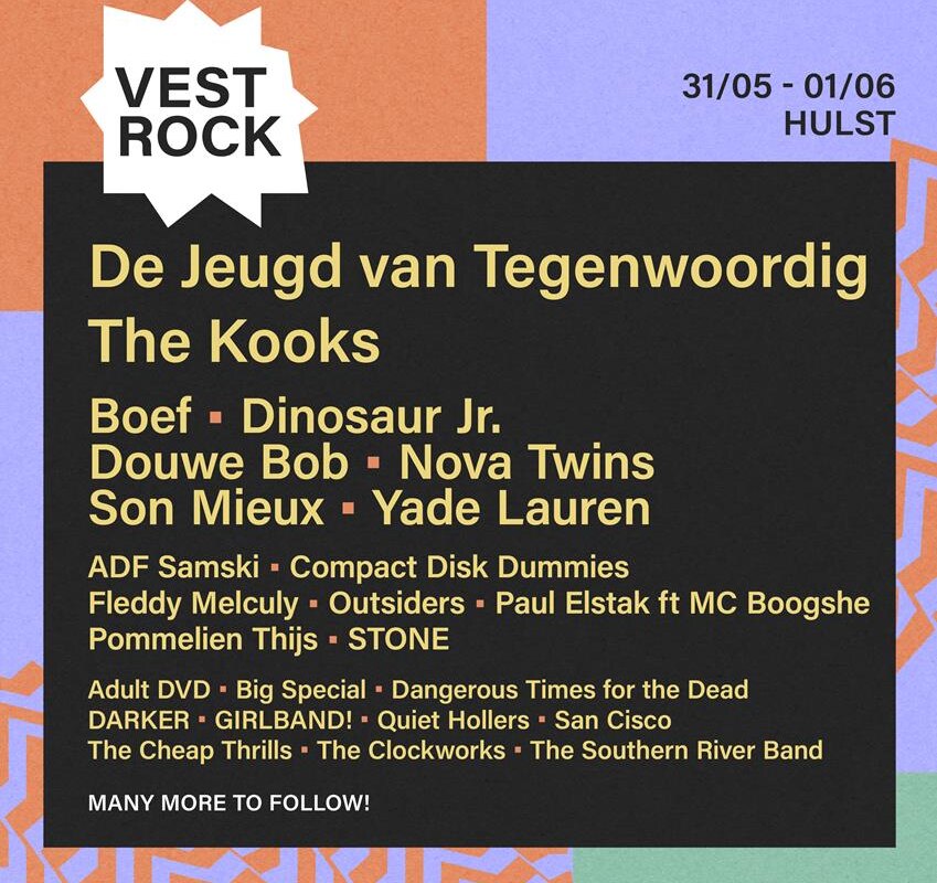 Ook The Kooks, Nova Twins, Outsiders, The Southern River Band en GIRLBAND! naar boutique festival VESTROCK