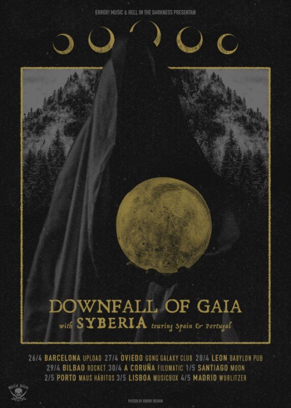 Downfall Of Gaia announce tour through Spain and Portugal with SYBERIA!