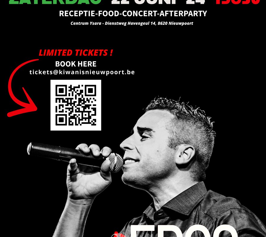 Kiwanis Nieuwpoort Polder en Duin viert op 22 juni zijn 50ste verjaardag met de wereldbefaamde Eros Ramazzotti tribute band Dove c’è Musica