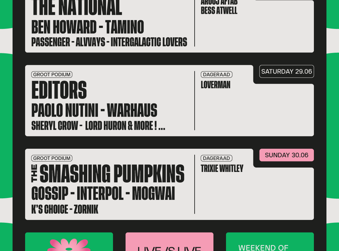 Editors is de laatste headliner voor Live /s Live 2024!