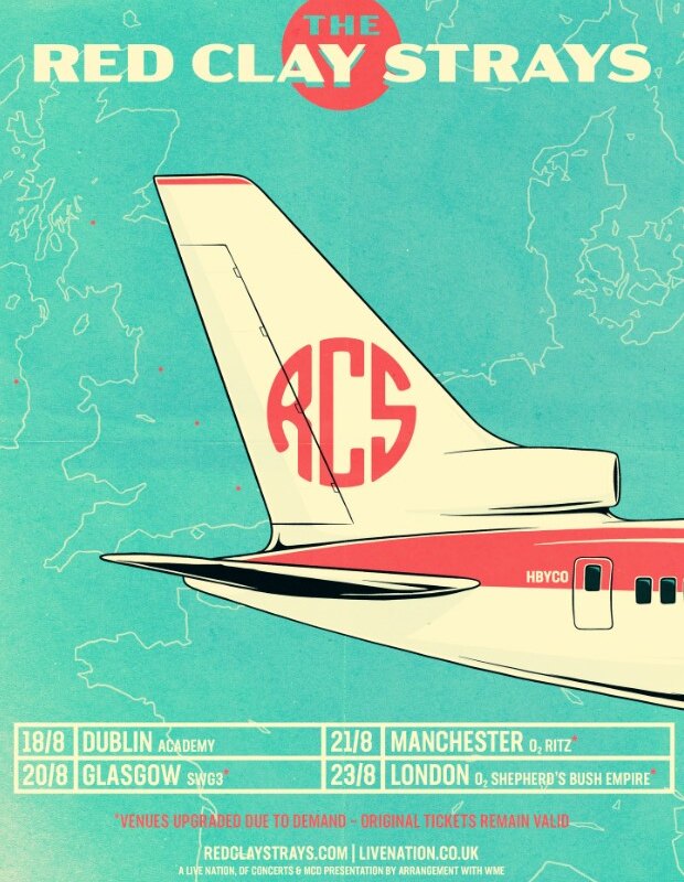Debut UK tour sells out + venues now upgraded for The Red Clay Strays