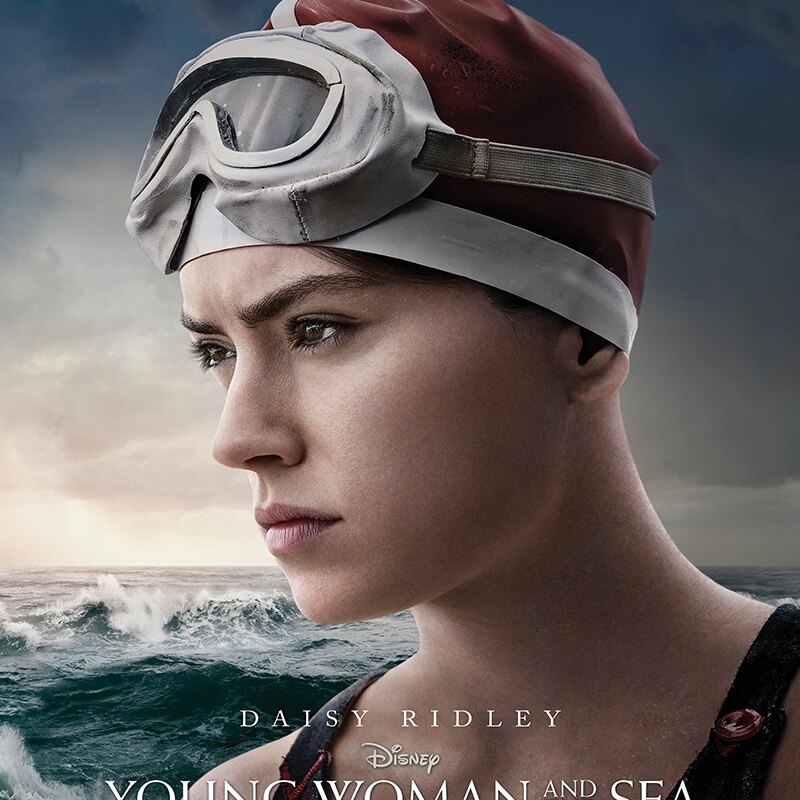 Disney+ onthult de trailer  en poster voor "Young Woman and the Sea",  vanaf 19 juli op Disney+