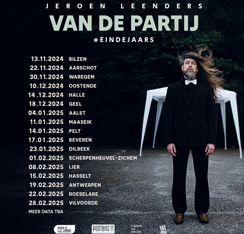 Jeroen Leenders is dit najaar met zijn ‘#Eindejaars – Van de partij’ in de Vlaamse theaters