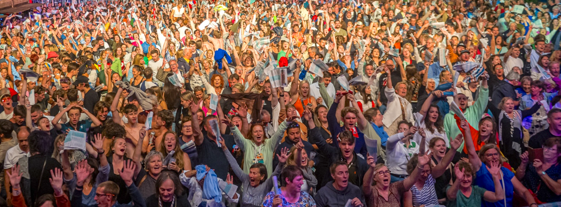 Massale samenzang op het Antwerpse Bollekesfeest