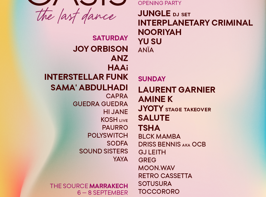 Morocco's Oasis Festival Announces Complete Lineup and 2025 Hiatus