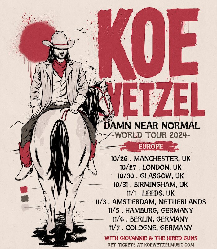 Koe Wetzel Brings Damn Near Normal World Tour To The Netherlands This Autumn
