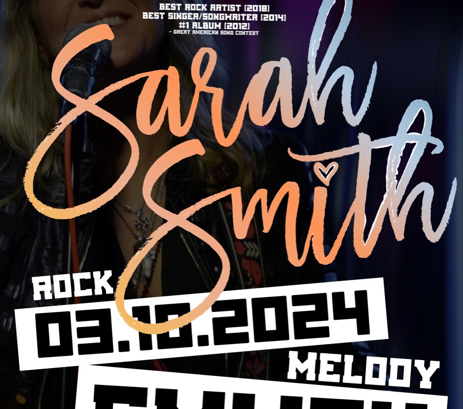 Sarah Smith komt naar Melody (Emmen) op 3 oktober!