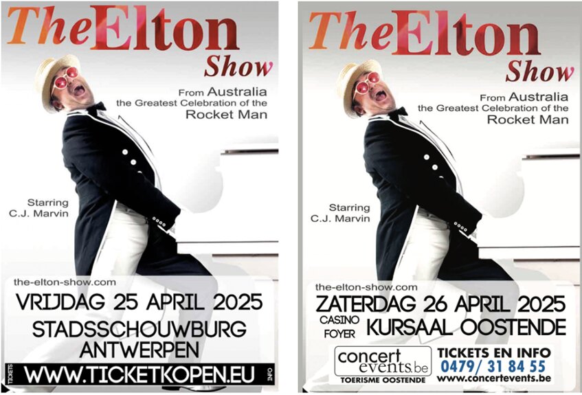 'The Elton Show' viert de grootste hits van de Rocket Man in Antwerpen en Oostende
