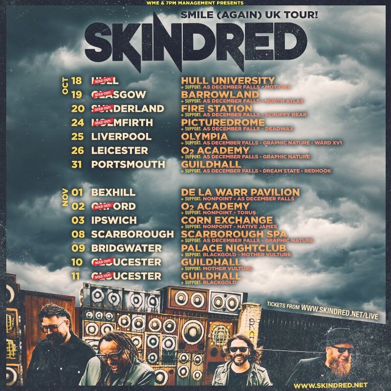 Skindred announce inspired list of support acts for autumn tour