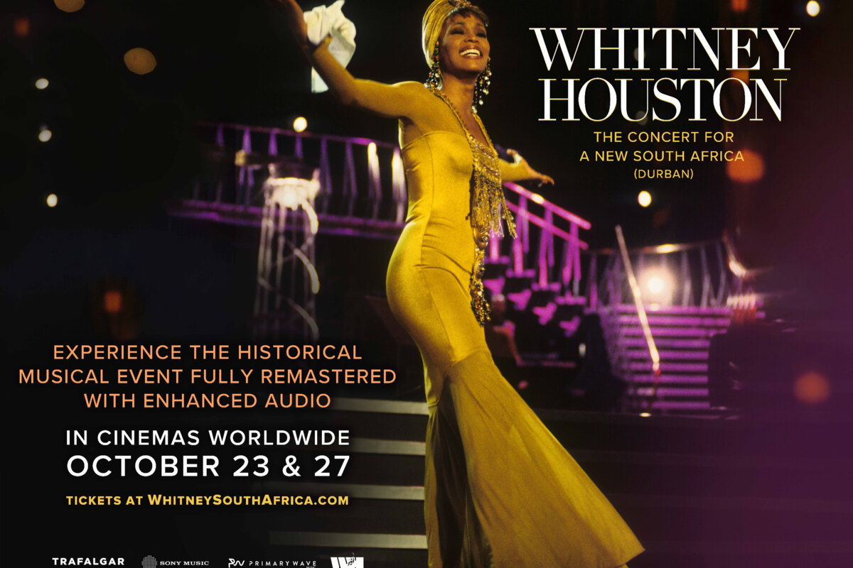 Whitney Houston – The Concert for a New South Africa  Coming To Cinemas Worldwide October 23 and 27